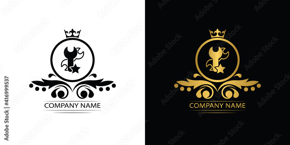 setting, repair logo template luxury royal vector service company decorative emblem with crown
setting, repair logo template luxury royal vector service company decorative emblem with crown