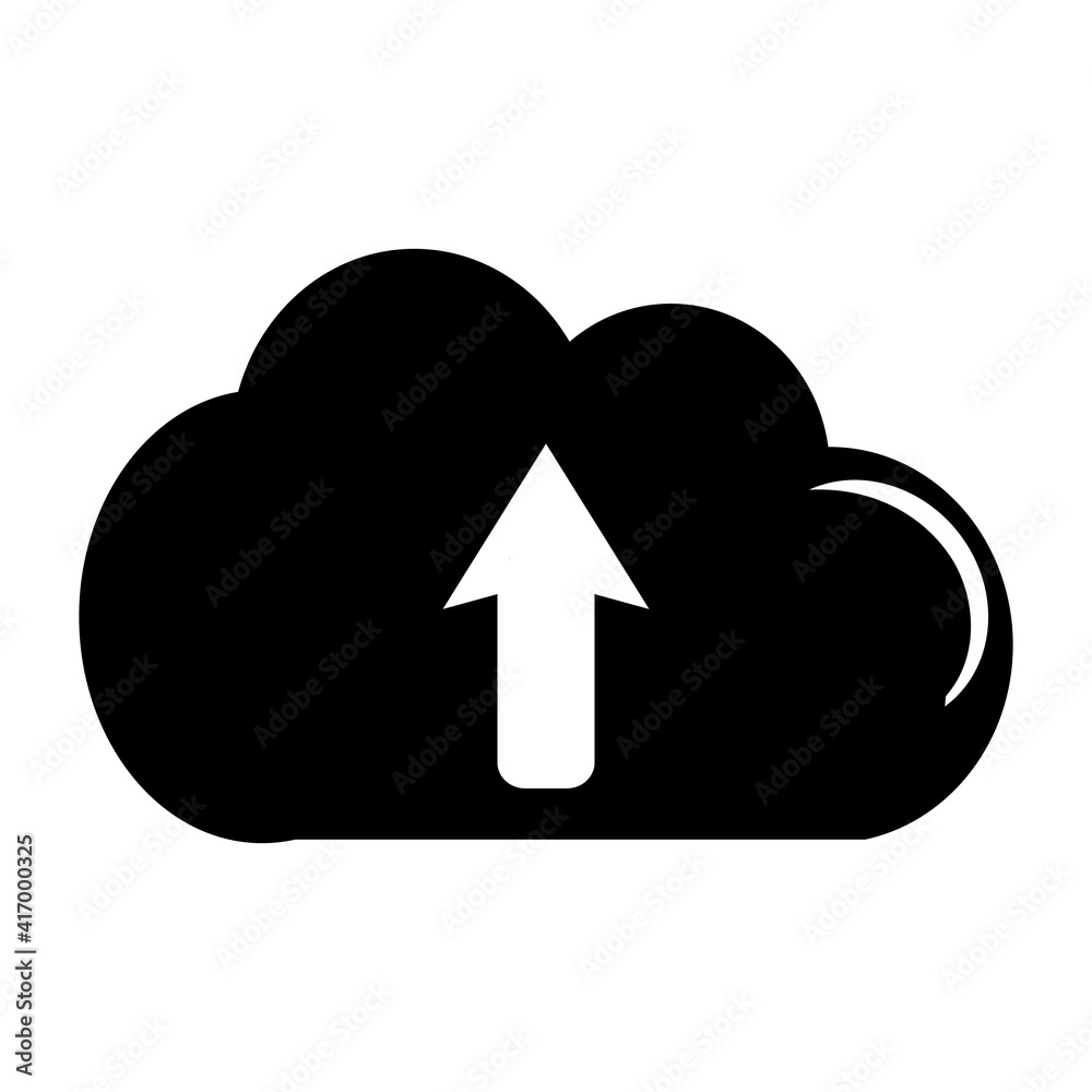 Cloud upload symbol, web and computer icon Cloud upload symbol, web and computer icon