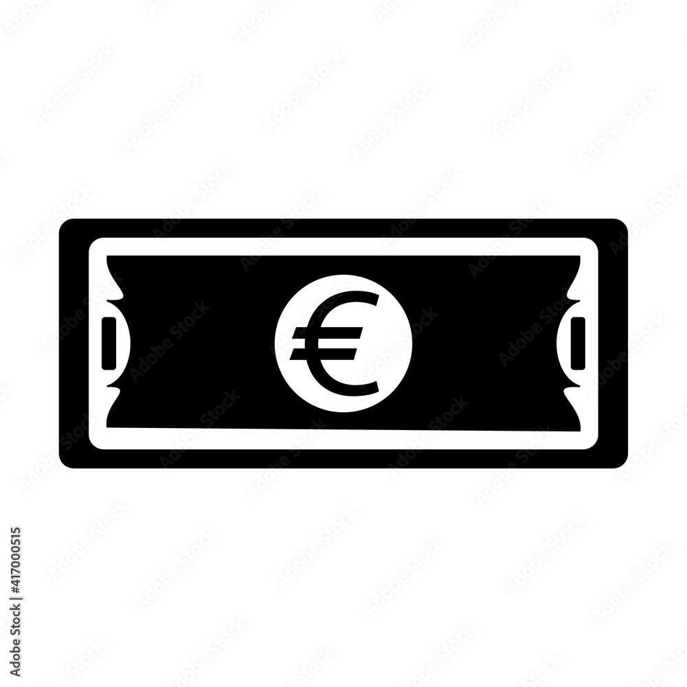 Euro banknote symbol, web and computer icon Euro banknote symbol, web and computer icon
