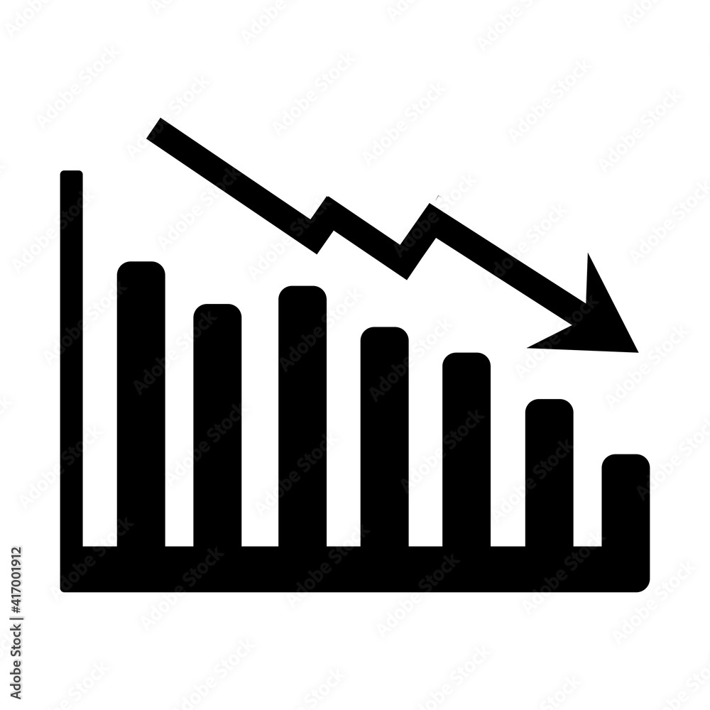 Decline symbol, web and computer icon Decline symbol, web and computer icon