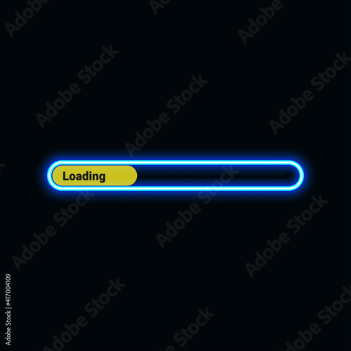 Loading neon icon for website, mobile application and template UI material. vector illustration