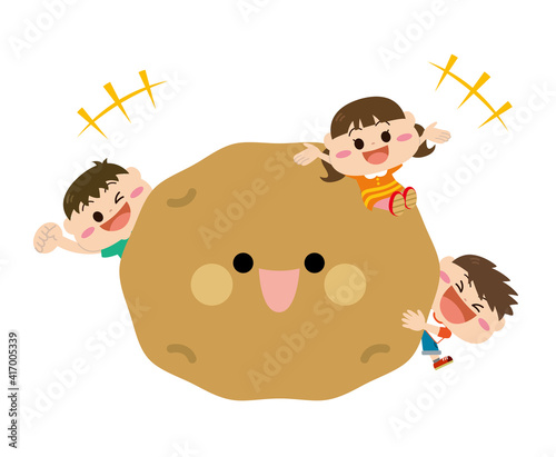 野菜/ジャガイモと子どもたち