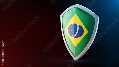 Steel armor painted as Brazil flag. Protection shield and safeguard concept. Safety badge. Security label and Defense sign. Force and strong symbol. Free Download Steel armor painted as Brazil flag. Protection shield and safeguard concept. Safety badge. Security label and Defense sign. Force and strong symbol. - GFXLoad