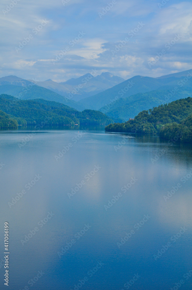 lake and mountains