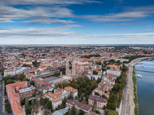 aerial photo of beautiful Szeged