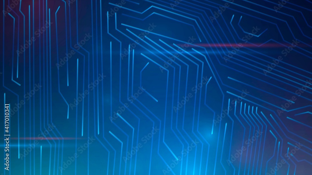 Obraz premium Blue background with circuit pattern