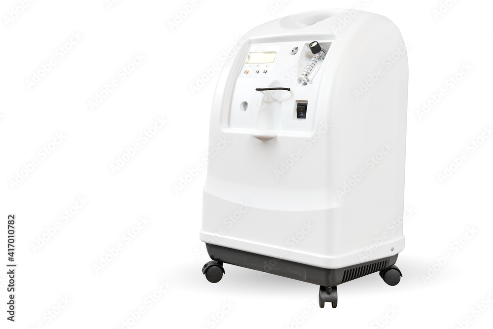 portable oxygen concentrator oxygen generator is designed for oxygen therapy in medical institutions and individual use home isolated on Stock Photo Adobe Stock