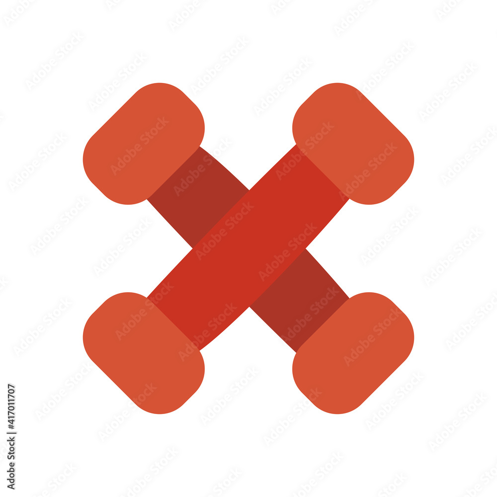 Fitness red weights on white background vector design Fitness red weights on white background vector design