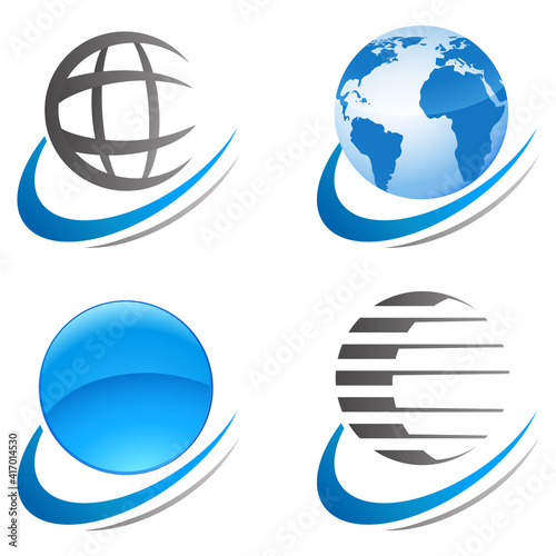 Planet, Erdball - Logo, Icon, Firmenzeichen