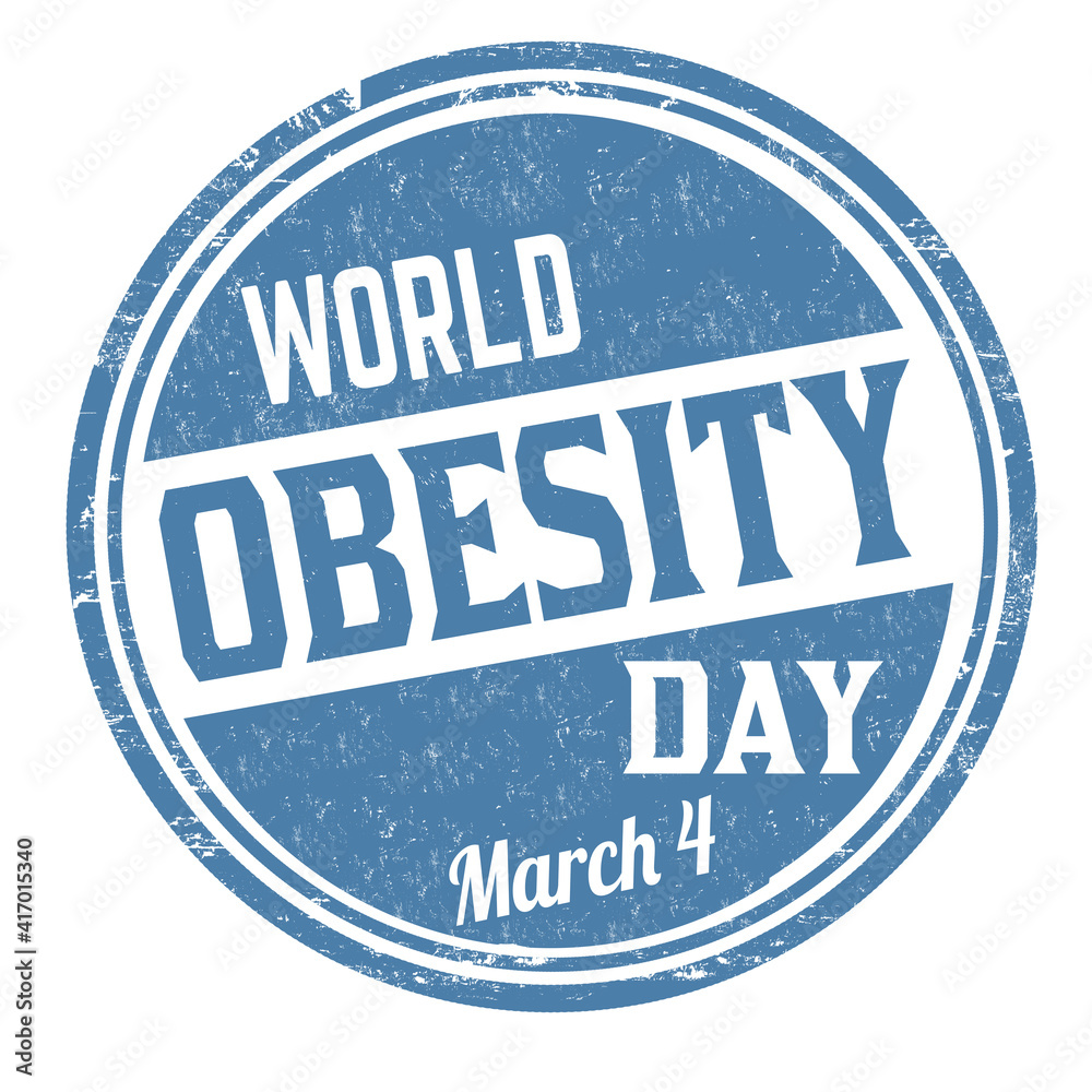 World obesity day grunge rubber stamp
