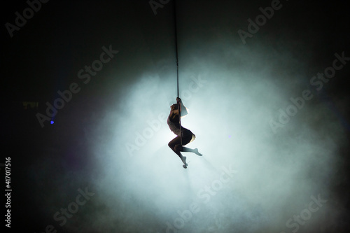 performances of artists under the dome of the circus photo