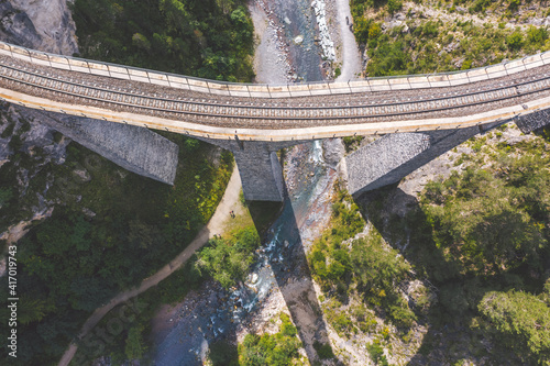 Obraz na płótnie Landwasser viaduct, Switzerland w salonie