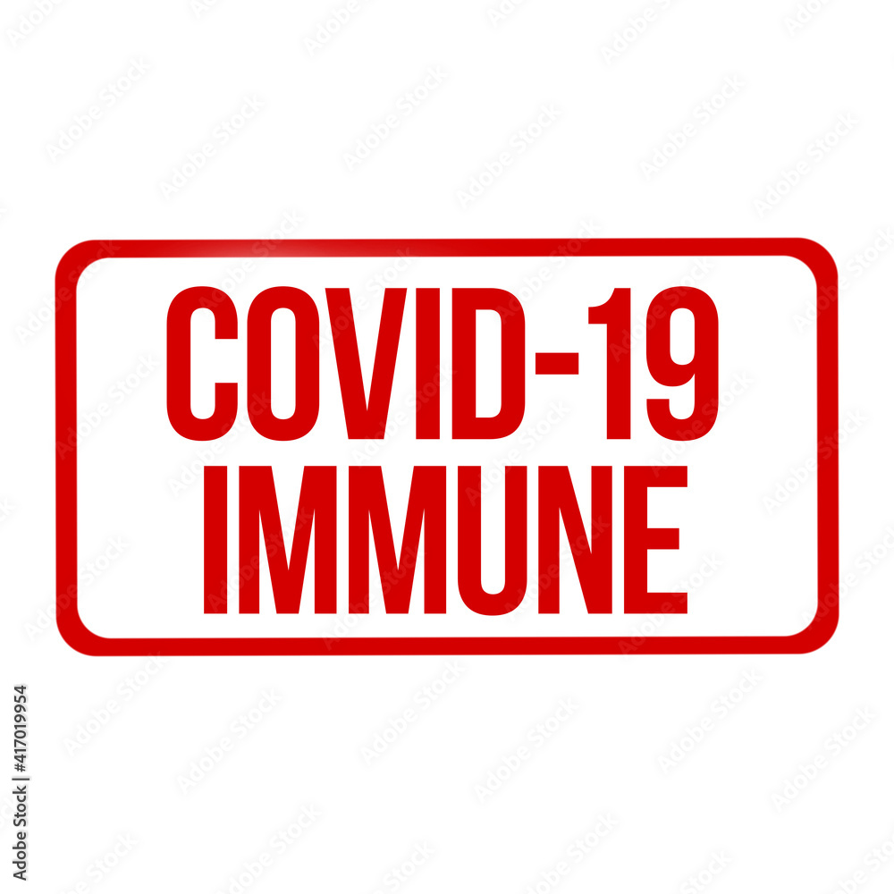 Health passport COVID-19 stamp or label illustration, white isolated background Health passport COVID-19 stamp or label illustration, white isolated background
