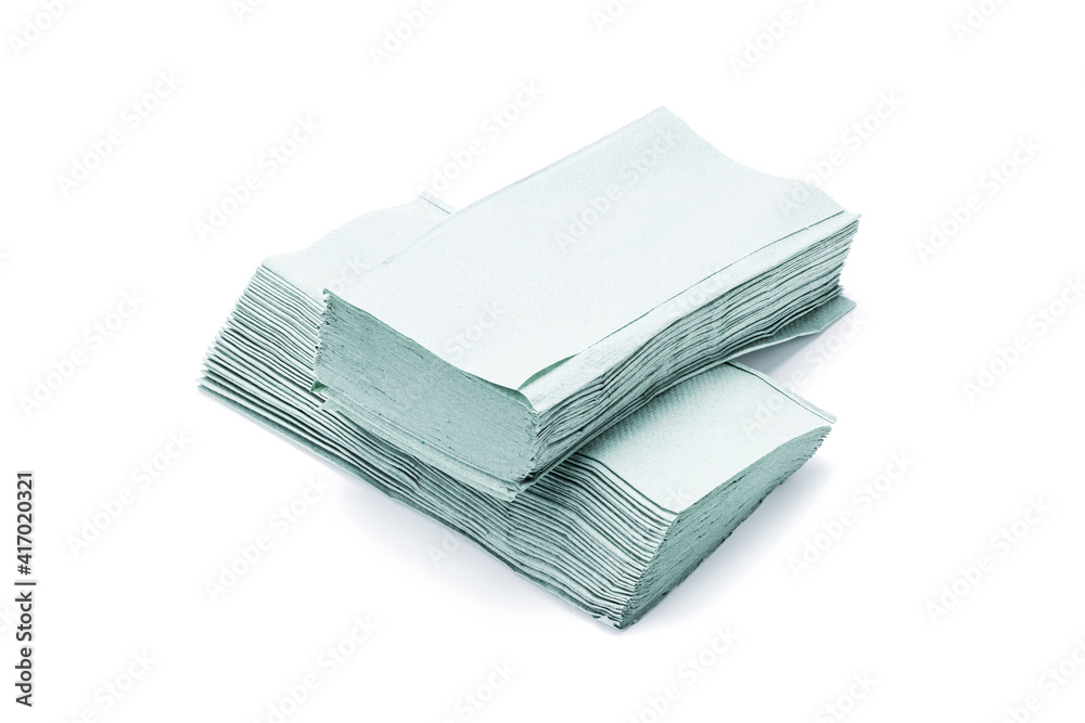 paper towel stack isolated on white background. disposable paper tissue for household cut out paper towel stack isolated on white background. disposable paper tissue for household cut out