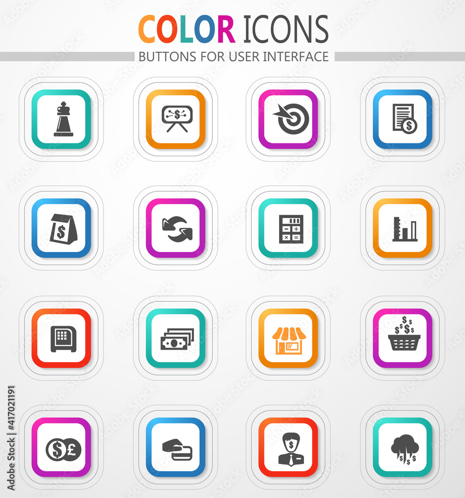 Business and commerce icon set Business and commerce icon set