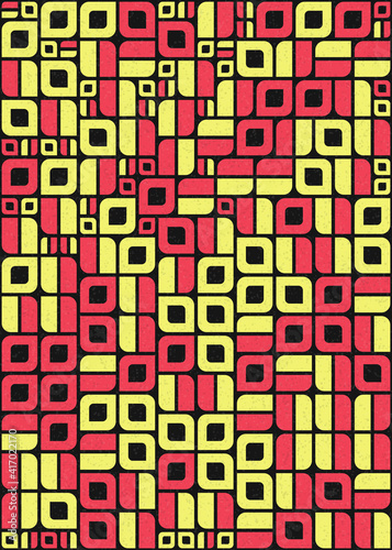 Abstract Geometric Pattern generative computational art illustration