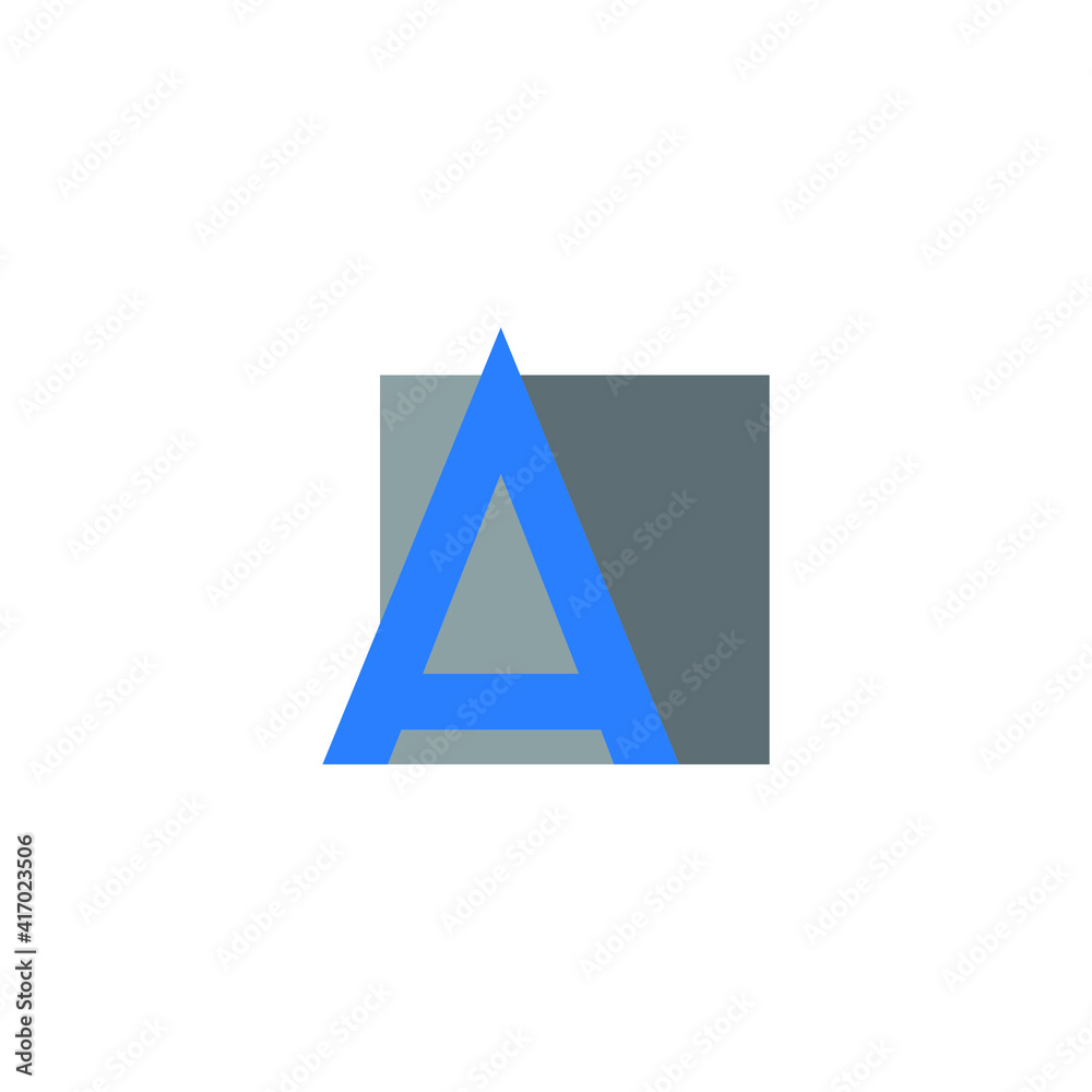concept logo with letter , font A,B,C,D concept logo with letter , font A,B,C,D