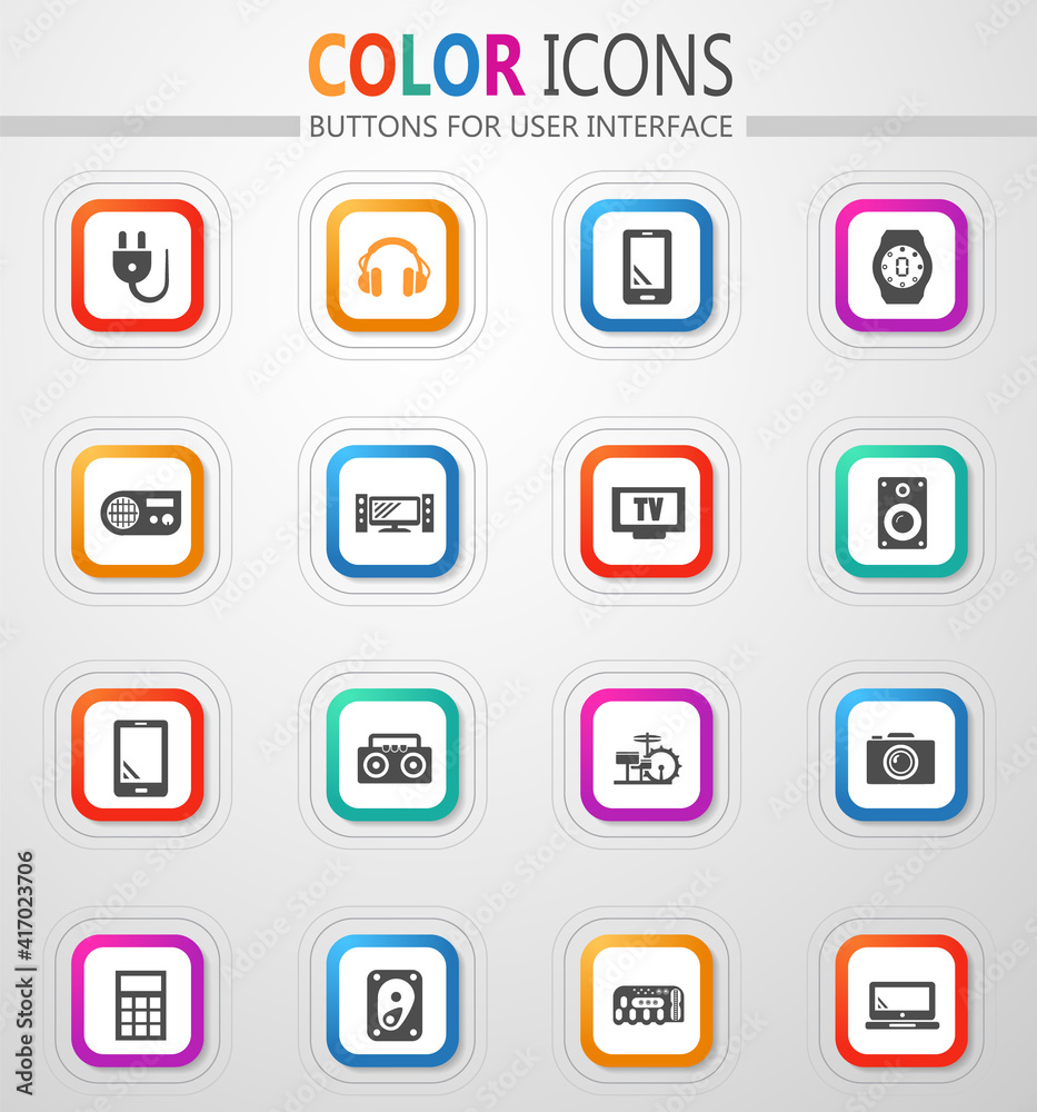 Devices icons set Devices icons set