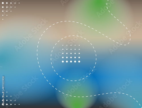 Light leak background with dominant blue black color gradation and wavy dotted lines and dots in some parts