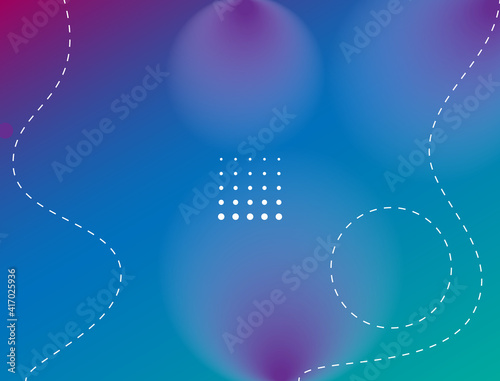 Light leak background with dominant blue purple color gradation and wavy dotted lines and dots in some parts