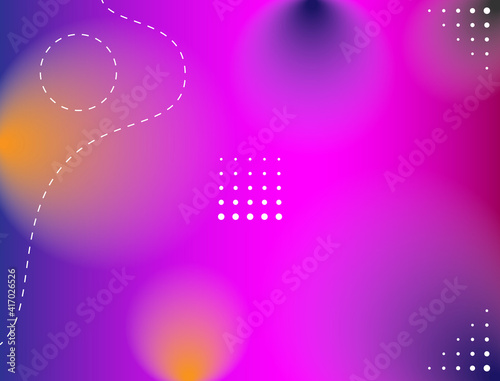 Light leak background with dominant pink purple color gradation and wavy dotted lines and dots in some parts