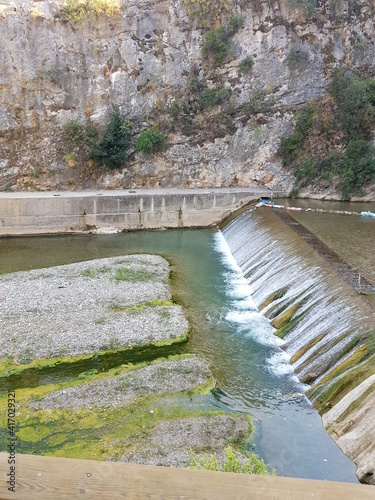 river passing through canyon
