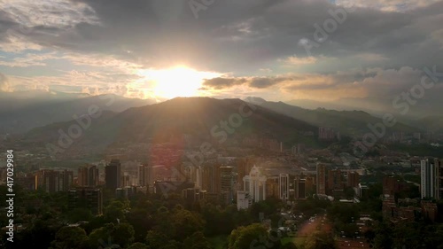 Timelapse sunset in Medellin Colombia
