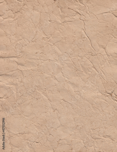 brown paper background with crumpled wrinkled texture, blank old vintage parchment or distressed paper bag 