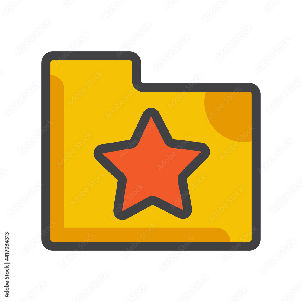 file folder with star icon. file folder illustration. Flat vector icon. can use for, icon design element,ui, web, mobile app. file folder with star icon. file folder illustration. Flat vector icon. can use for, icon design element,ui, web, mobile app.