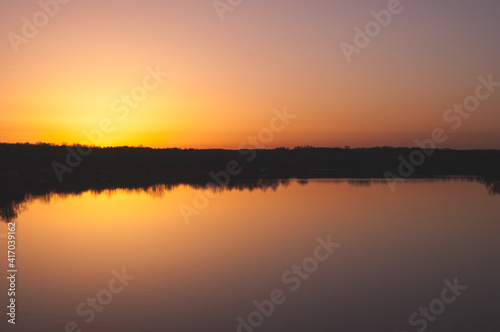 Kokosing Reservoir sunset photo