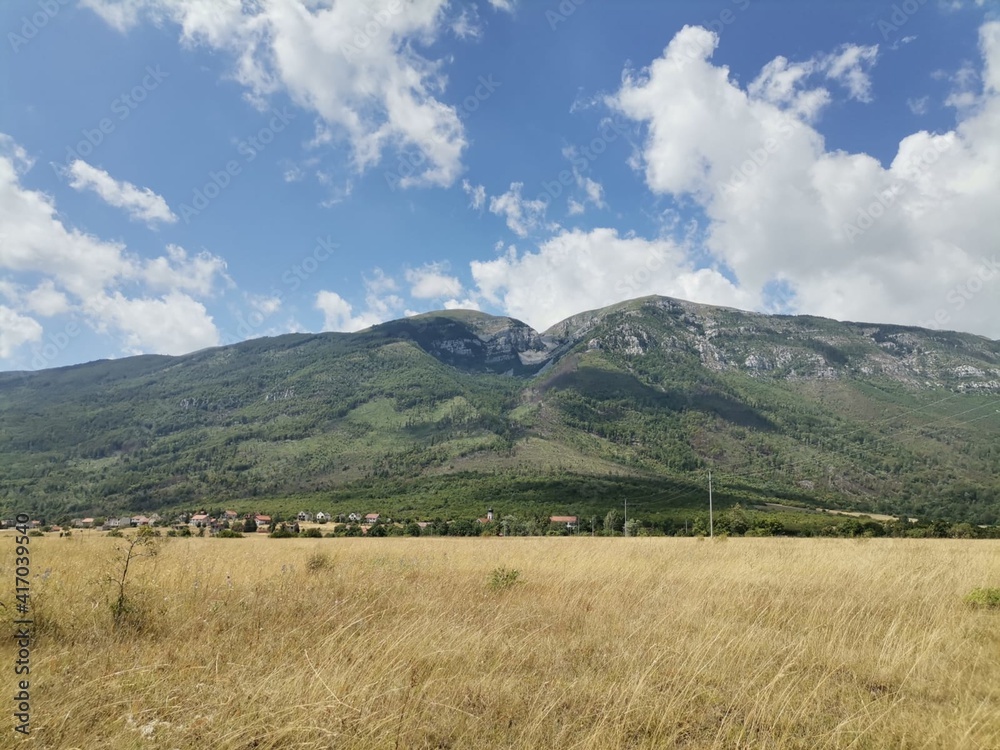 Fototapeta premium Landscape with sky and clouds.