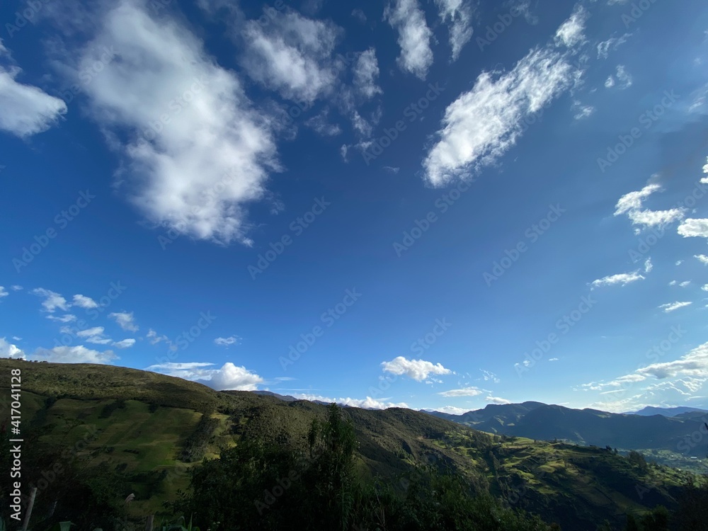 clouds over the mountains