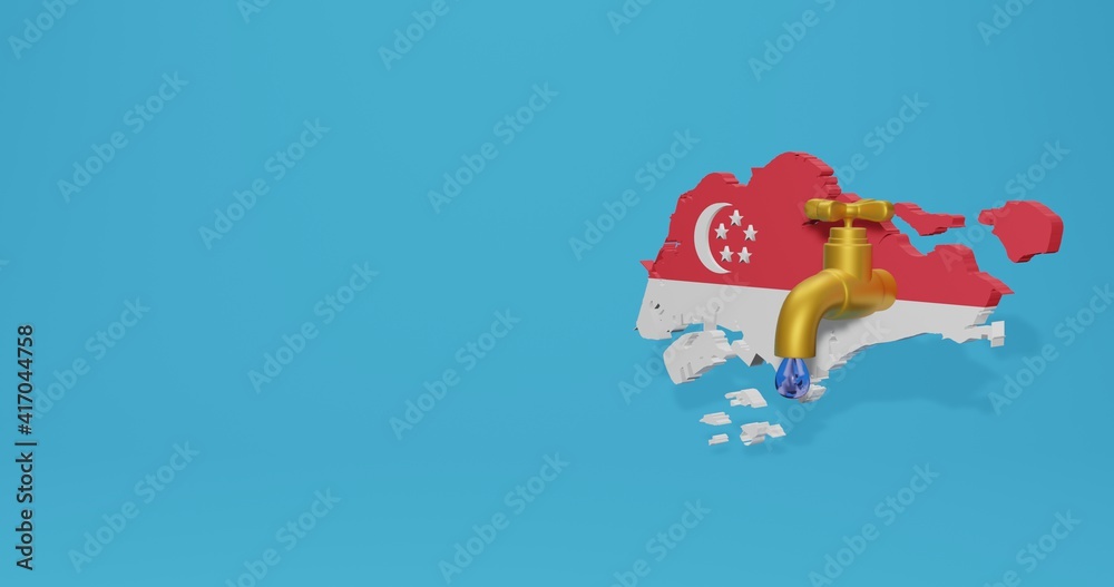Φωτογραφία Water crisis and dry season in singapore for infographics and social media conte