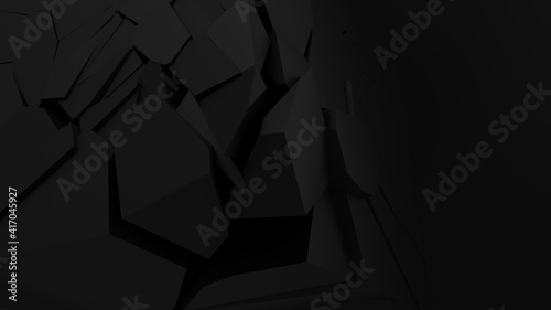 Abstract 3d render, cracked cube, modern graphic design