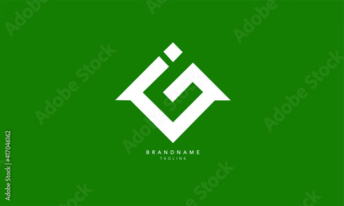 Alphabet letters Initials Monogram logo IG, GI, I and G
