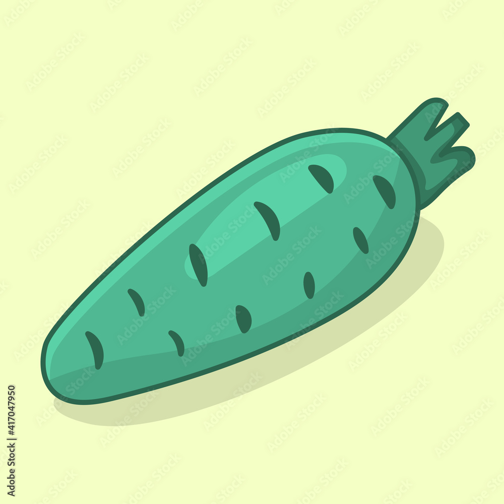 wasabi vegetable cartoon isolated vector illustration in flat style wasabi vegetable cartoon isolated vector illustration in flat style