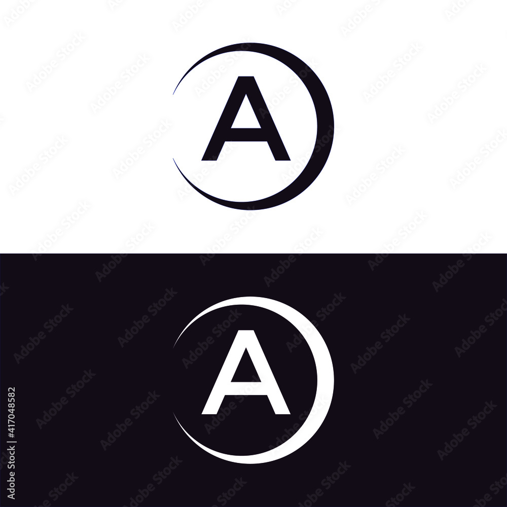 letter A. vector logo monogram alphabet minimalist design letter A. vector logo monogram alphabet minimalist design