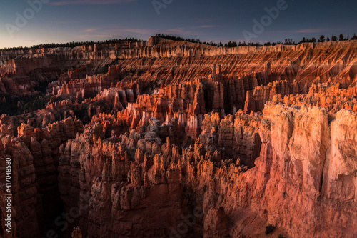 dramatic sunrise in Bryce Canyon National Park in Utah