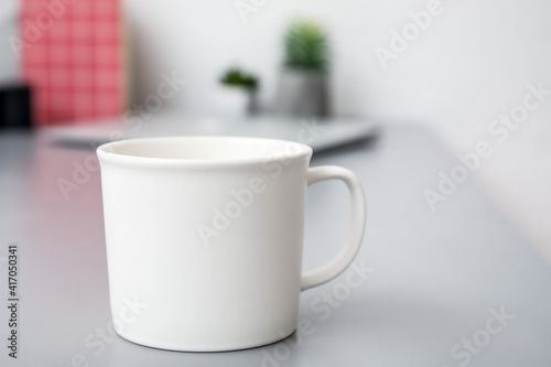 Cup of tea on office table