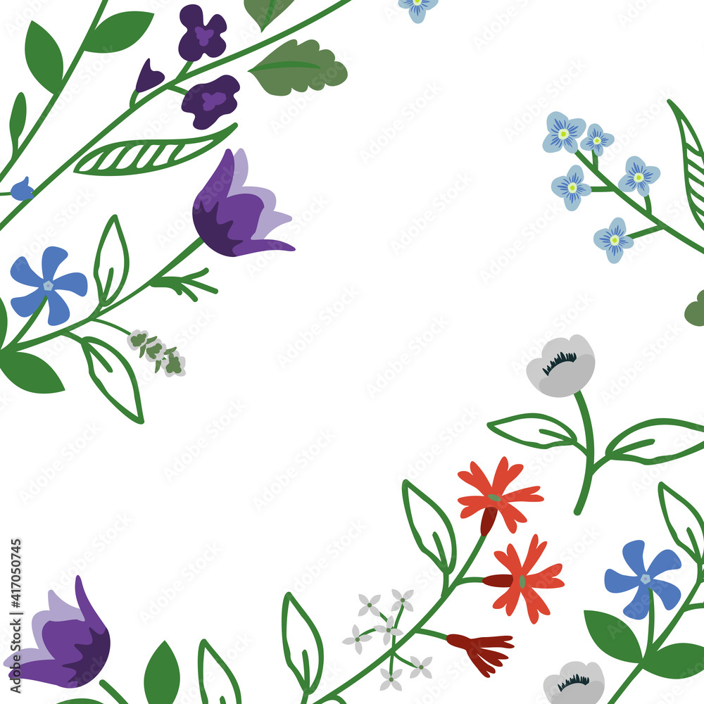 Naklejka premium Floral vector background