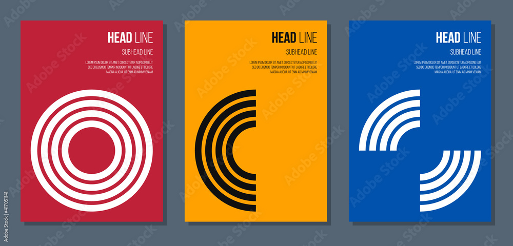 colorful brochure cover with black and white circle sectors. vector illustration colorful brochure cover with black and white circle sectors. vector illustration