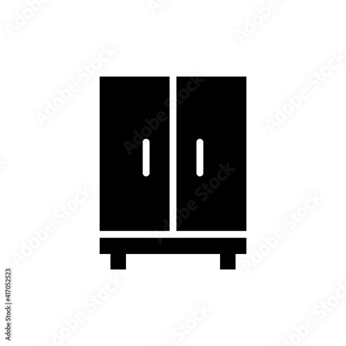  wardrobe icon solid style vector for your web design