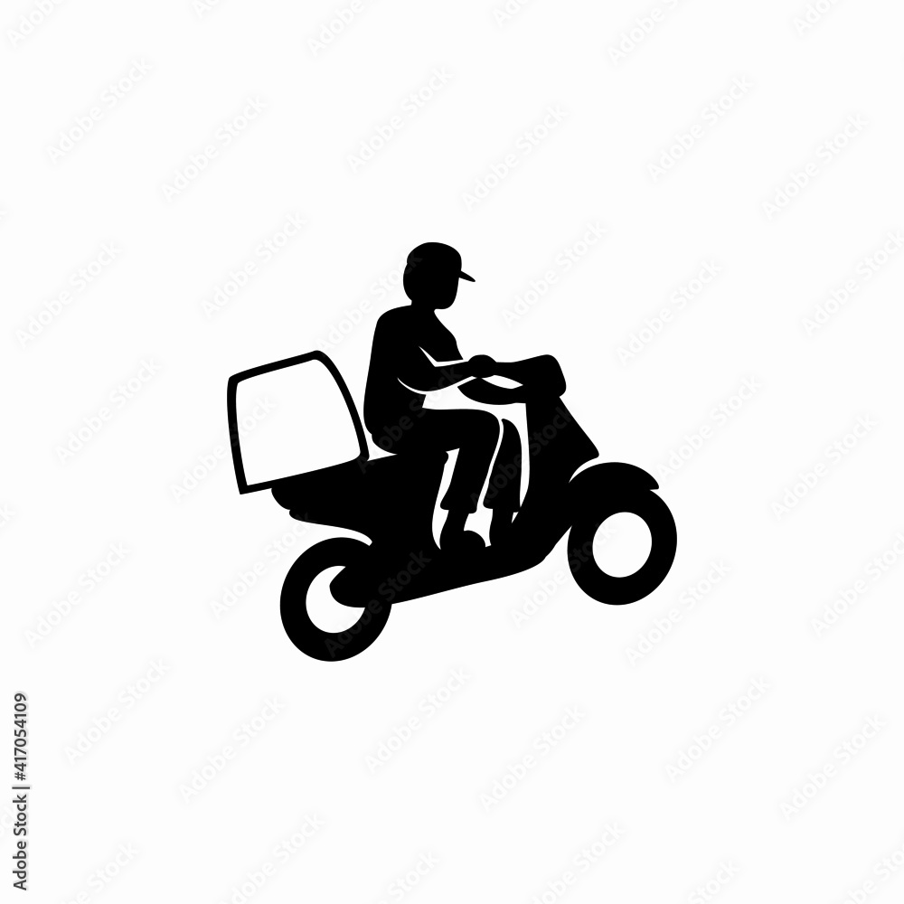 Delivery and Courier Motorbike Logo. Icon and Symbol Vector Template.
Delivery and Courier Motorbike Logo. Icon and Symbol Vector Template.