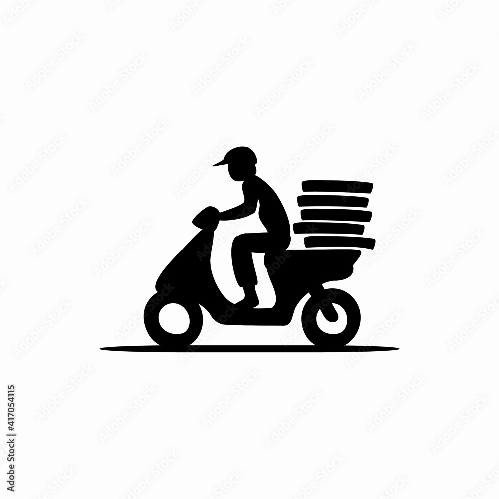 Delivery and Courier Motorbike Logo. Icon and Symbol Vector Template.
Delivery and Courier Motorbike Logo. Icon and Symbol Vector Template.