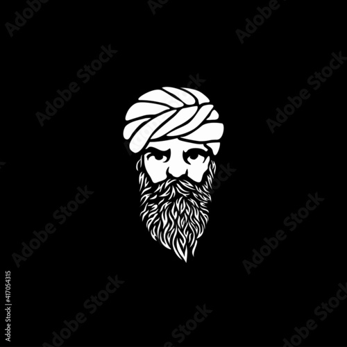 guru logo template design. Vector illustration.