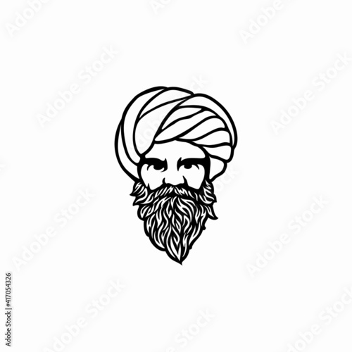 guru logo template design. Vector illustration.