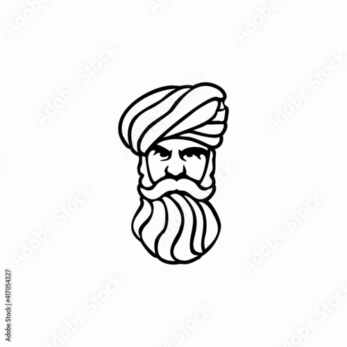 guru logo template design. Vector illustration.