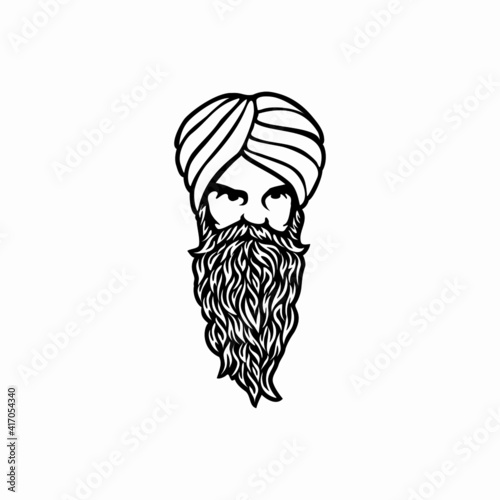 guru logo template design. Vector illustration.