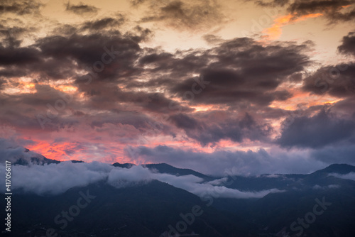 Sunset of mountain, Palu, sulawesi, Indonesia © HongKi