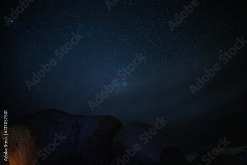 Night Stars stargazing with meteor shower